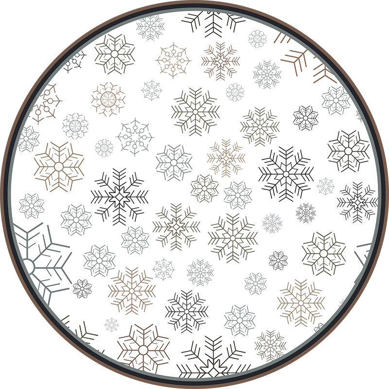 Tapis vinyle noël motifs de flocon de neige - TenStickers