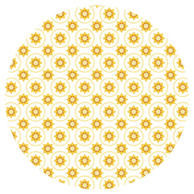 Tapis vinyle plantes concept floral jaune - TenStickers