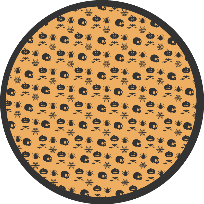 Tapis vinyle pour halloween motif circulaire effrayant - TenStickers