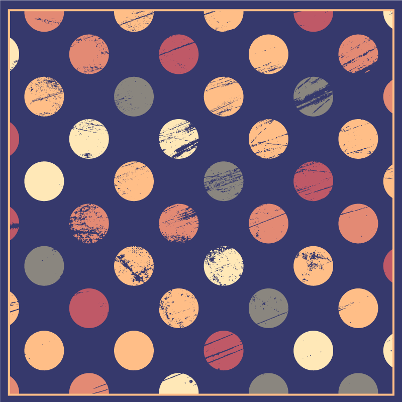 Tapis vinyle géométrique motif pointillé abstrait - TenStickers