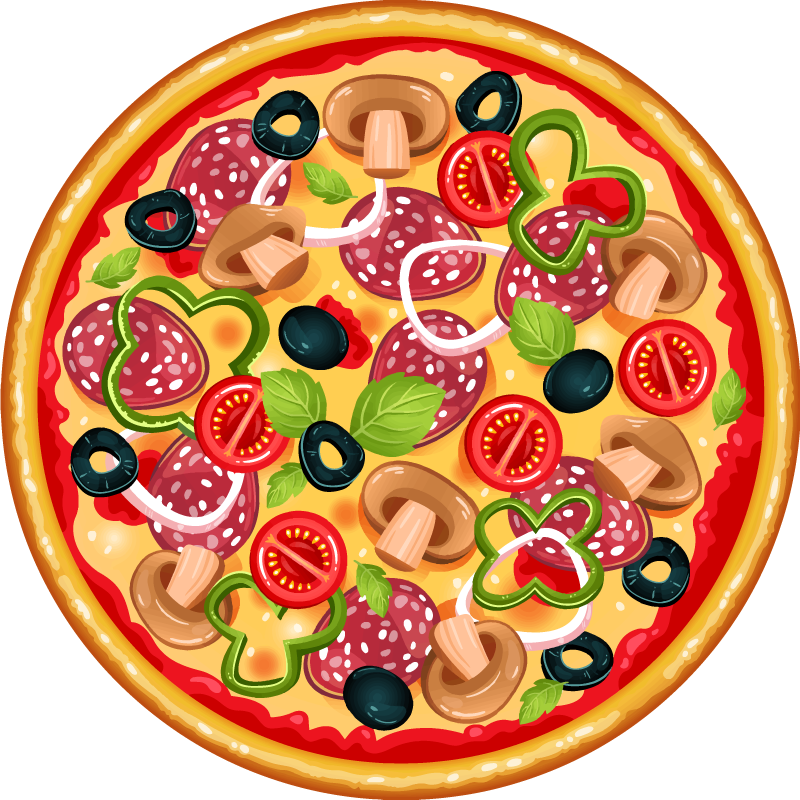Tapis vinyle cuisine délicieuse part de pizza - TenStickers
