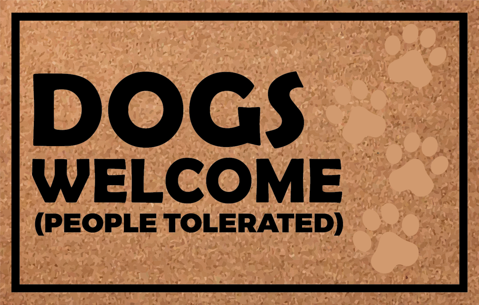 Tapis vinyle citation panneau de bienvenue pour les chiens - TenStickers
