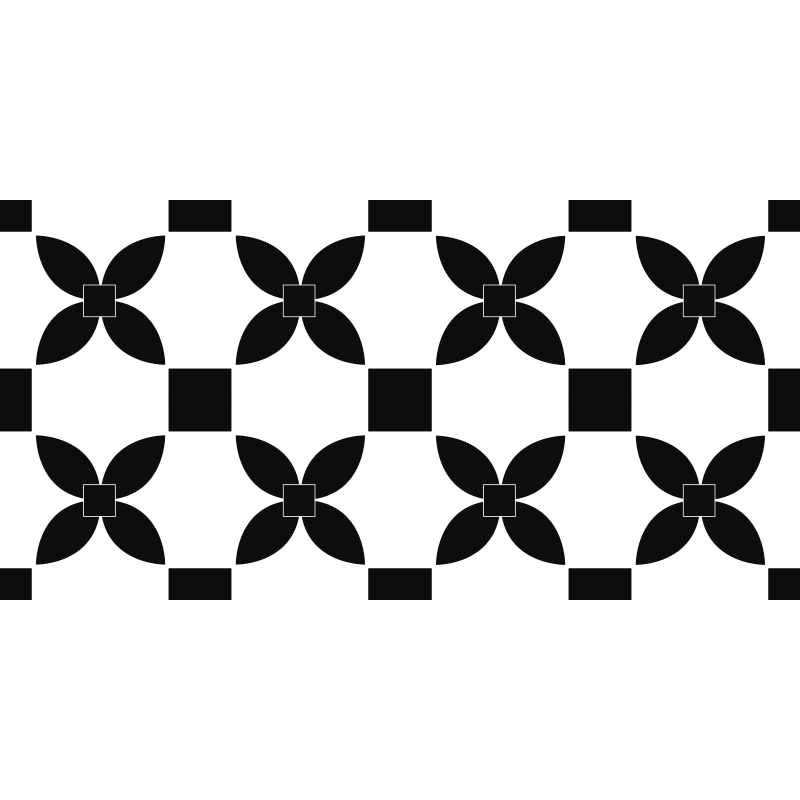 Tapis de cuisine carreaux imprimés noir blanc - TenStickers