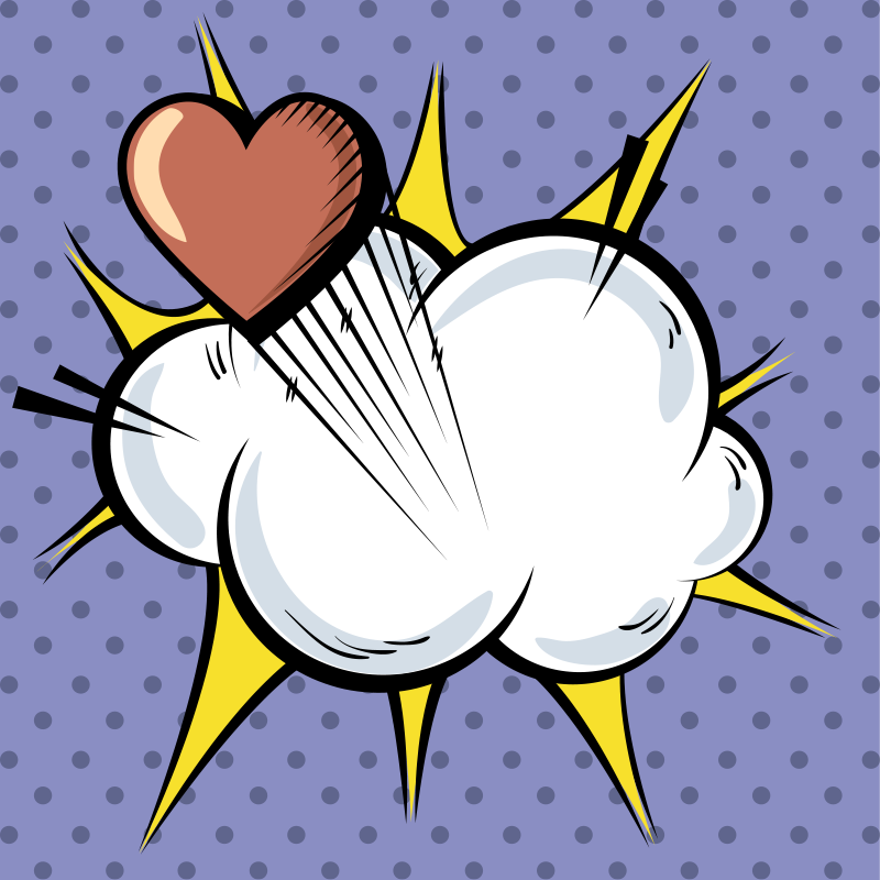 Tapis vinyle jeux explosif pop art - TenStickers