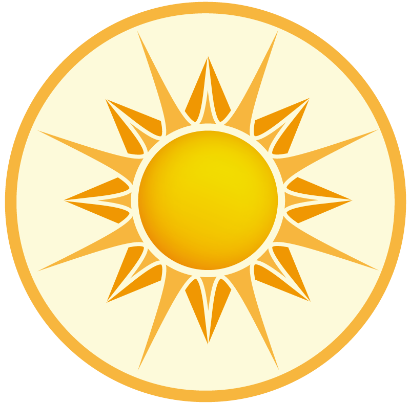 Tapis vinyle autres tapis cercle emblème ensoleillé - TenStickers