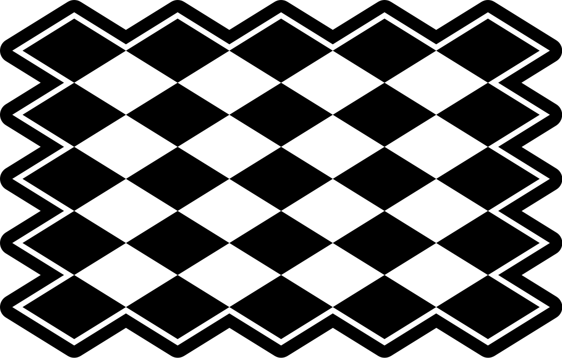 Tapis vinyle géométrique à motif damier - TenStickers