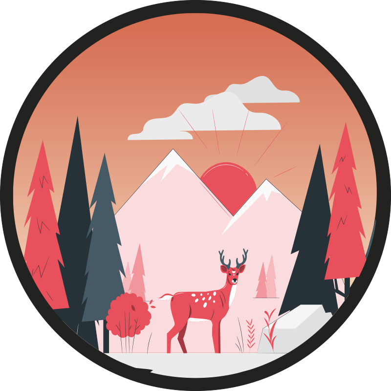 Tapis vinyle nature vue de milieu naturel sauvage paisible - TenStickers