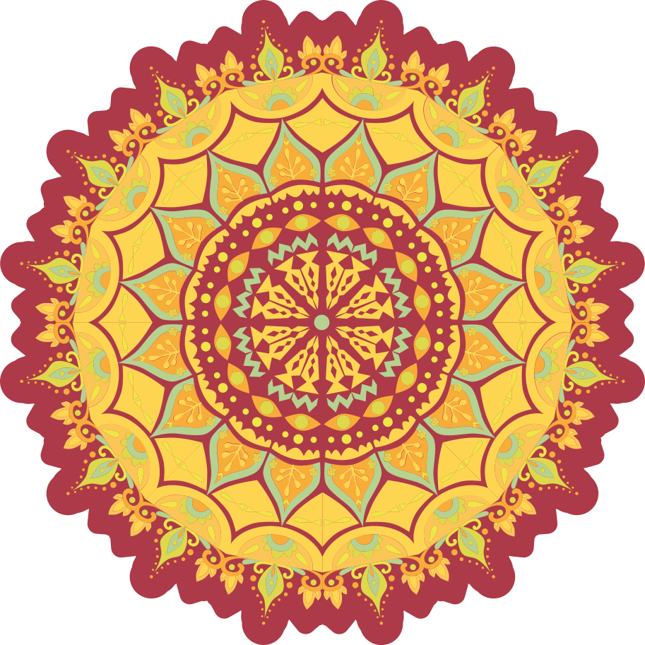 Tapis vinyle mandala art de sol mandala - TenStickers