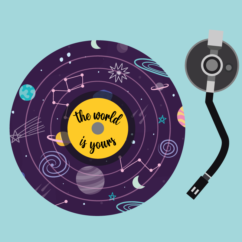 Tapis vinyle pour enfants thème de l'exploration du monde - TenStickers