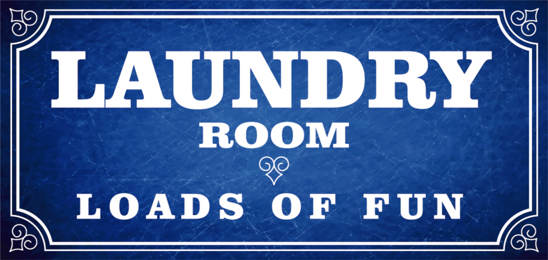 Tapis vinyle citation plaisir dans la buanderie - TenStickers