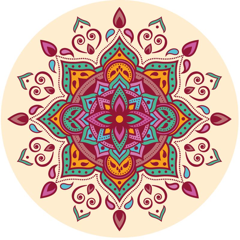 Tapis vinyle mandala art de mandala - TenStickers