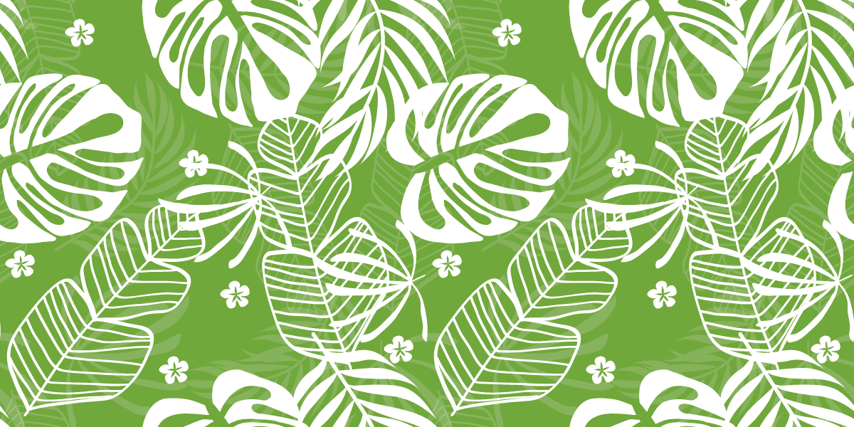 Tapis vinyle plantes motif tropical vert - TenStickers