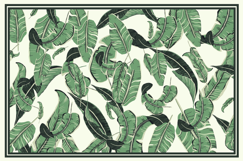 Tapis vinyle cuisine Feuilles palmier géantes - TenStickers