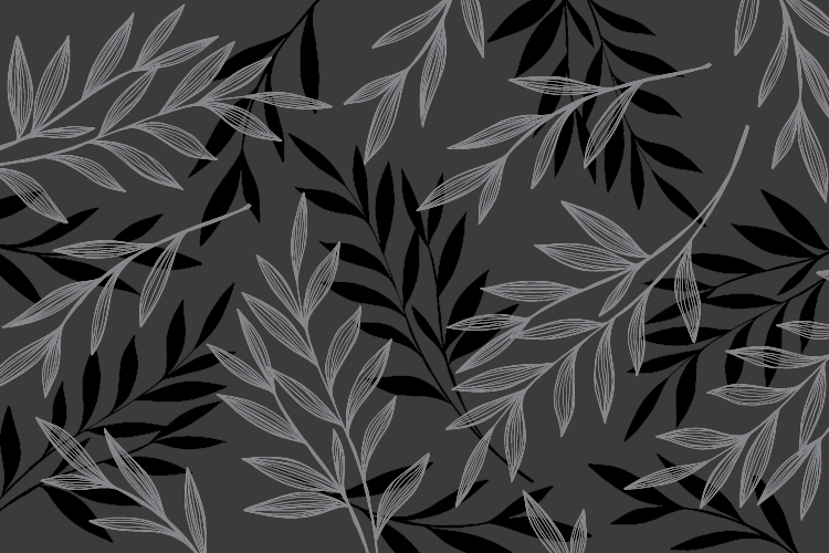 Tapis vinyle plantes silhouette feuillue - TenStickers