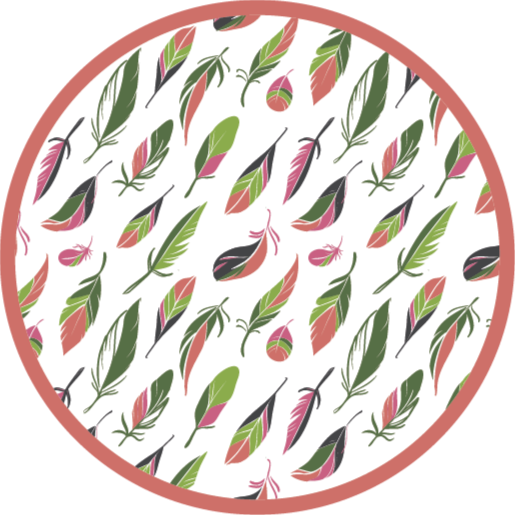 Tapis vinyle plantes cercle à motifs botaniques - TenStickers