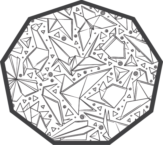 Tapis vinyle géométrique octogone de formes géométriques - TenStickers