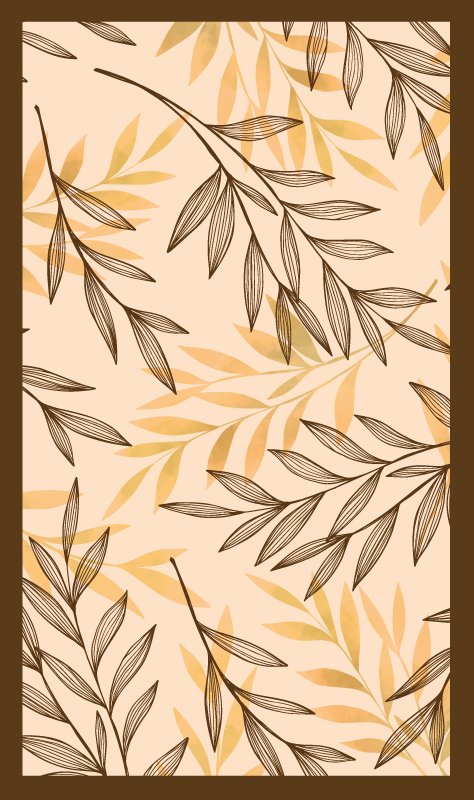 Tapis vinyle plantes motif de feuillage d'automne - TenStickers