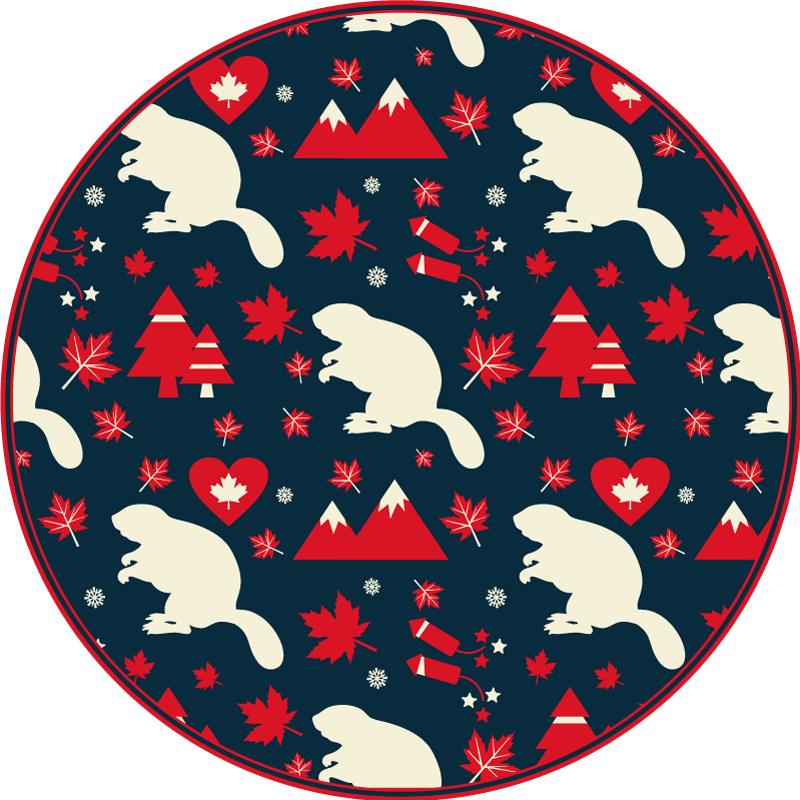 Tapis vinyle noël motif polaire festif - TenStickers