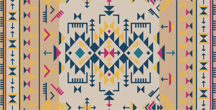 Tapis vinyle géométrique décor à motifs géométriques - TenStickers