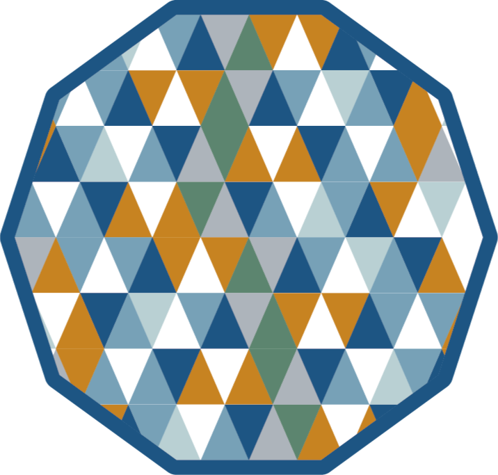 tapis vinyle geometrique  triangles multicolores  - TenStickers