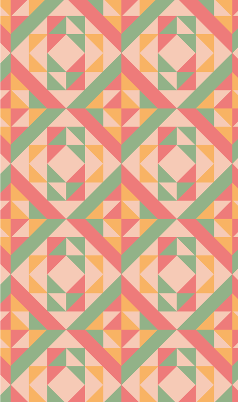 Tapis vinyle géométrique ensemble à motifs géométriques - TenStickers