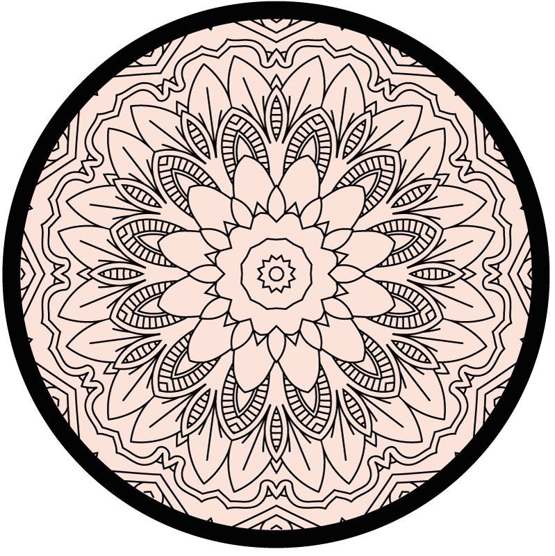 Tapis vinyle mandala simplicité mandala - TenStickers