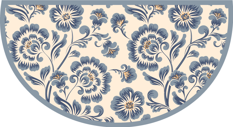 Tapis vinyle plantes rehausseur d'entrée floral - TenStickers