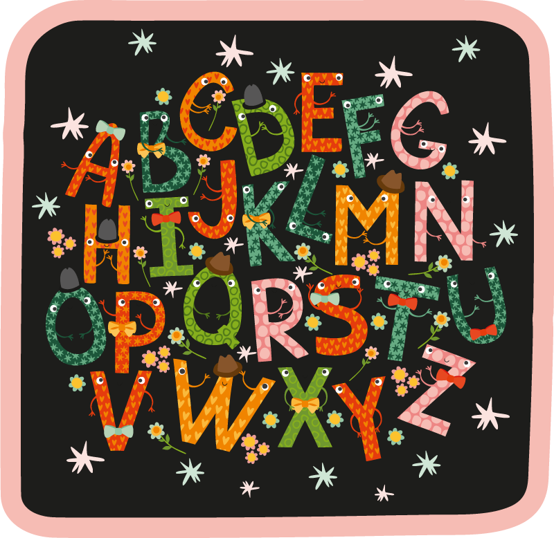 Tapis vinyle alphabet enchantement alphabet - TenStickers