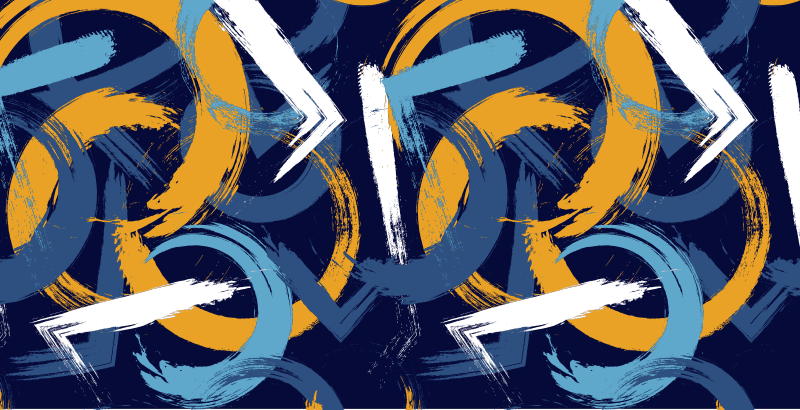 Tapis vinyle géométrique tourbillons abstraits - TenStickers