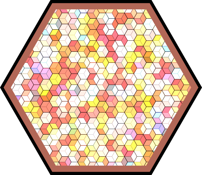 Tapis vinyle géométrique spectre hexagonal - TenStickers