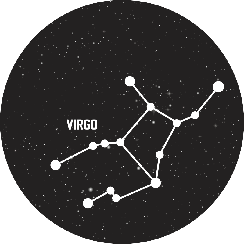 Tapis vinyle étoile constellation de la vierge - TenStickers
