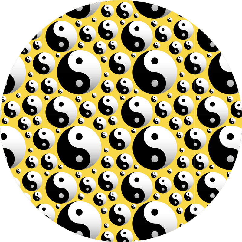 Tapis vinyle jeux harmonie yin yang - TenStickers