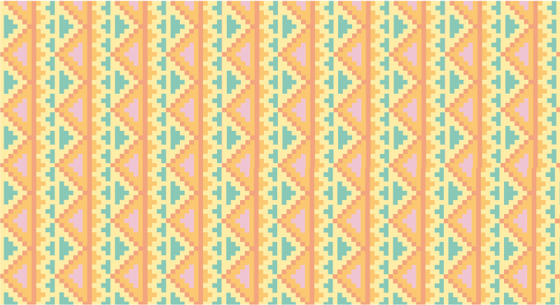 Tapis vinyle géométrique décor à motifs tribaux - TenStickers