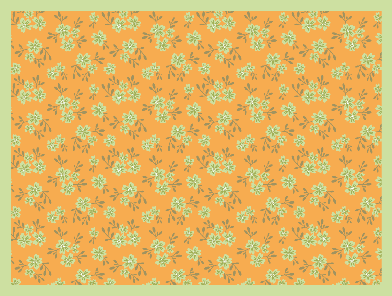 Tapis vinyle plantes surface à motif floral - TenStickers