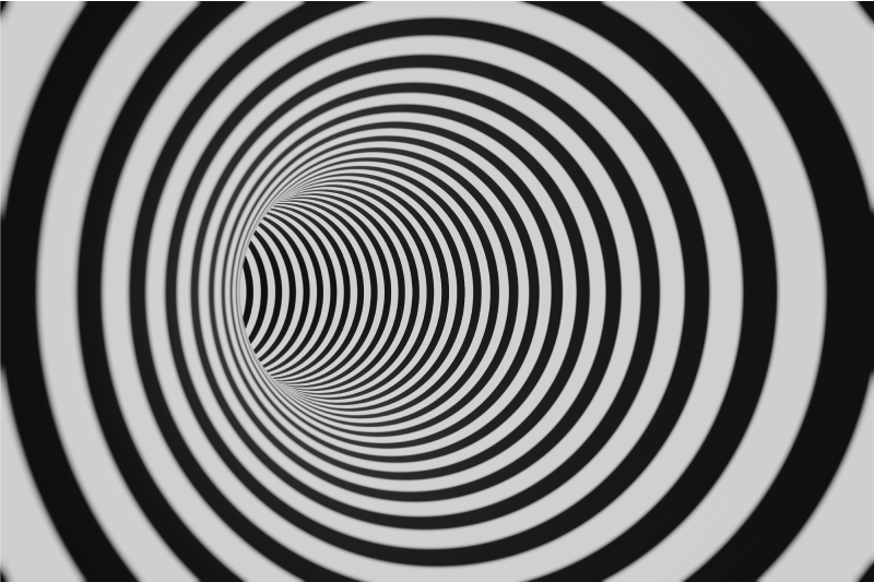 Tapis vinyle géométrique tourbillon d'illusion d'optique - TenStickers