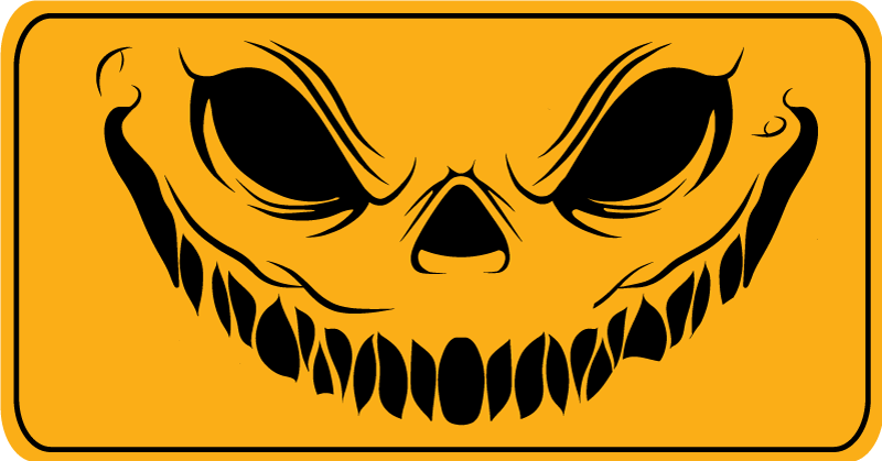 Tapis vinyle pour halloween visage souriant effrayant - TenStickers