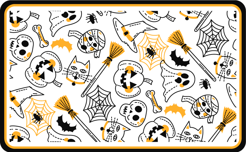 Tapis vinyle pour halloween motifs festifs effrayants - TenStickers