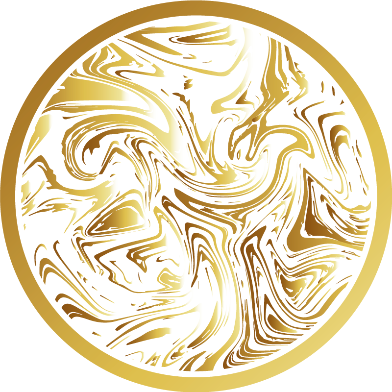 Tapis vinyle motif Or et marbre blanc - TenStickers