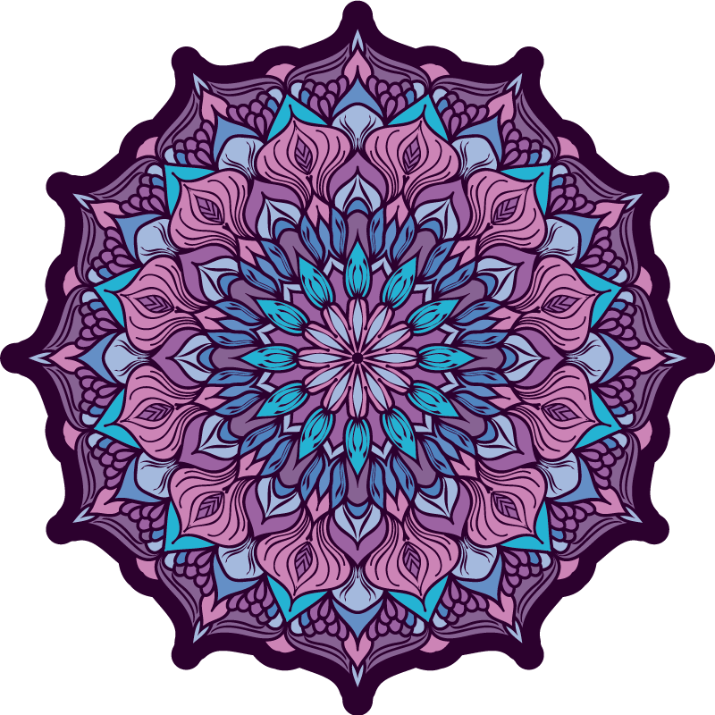 tapis vinyle mandala vinylee de mandala boho - TenStickers