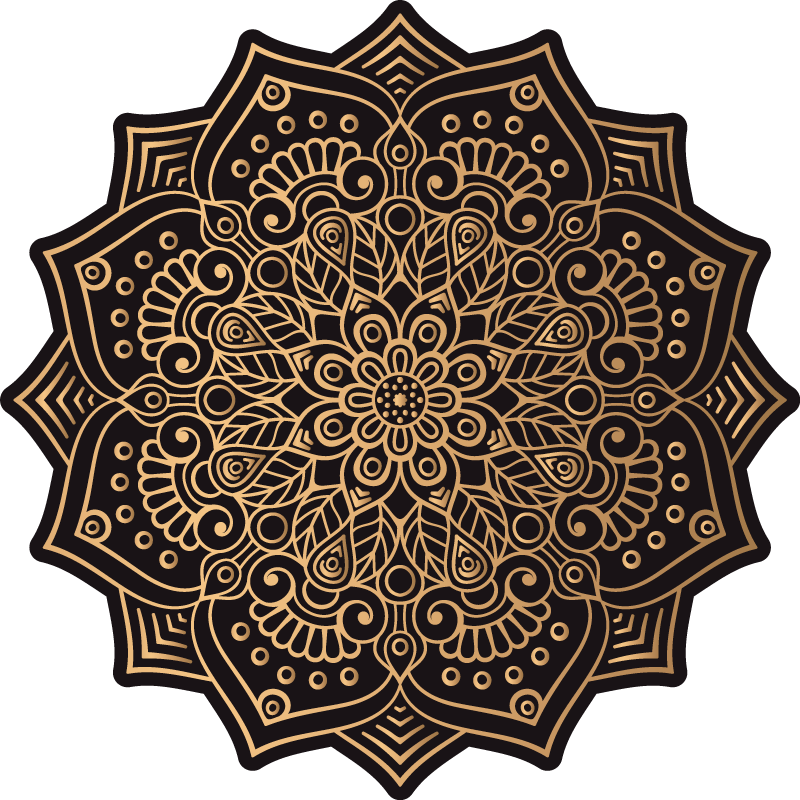 Tapis vinyle mandala motif mandala complexe - TenStickers