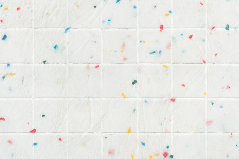 Tapis vinyle carreaux de ciment motif terrazzo - TenStickers