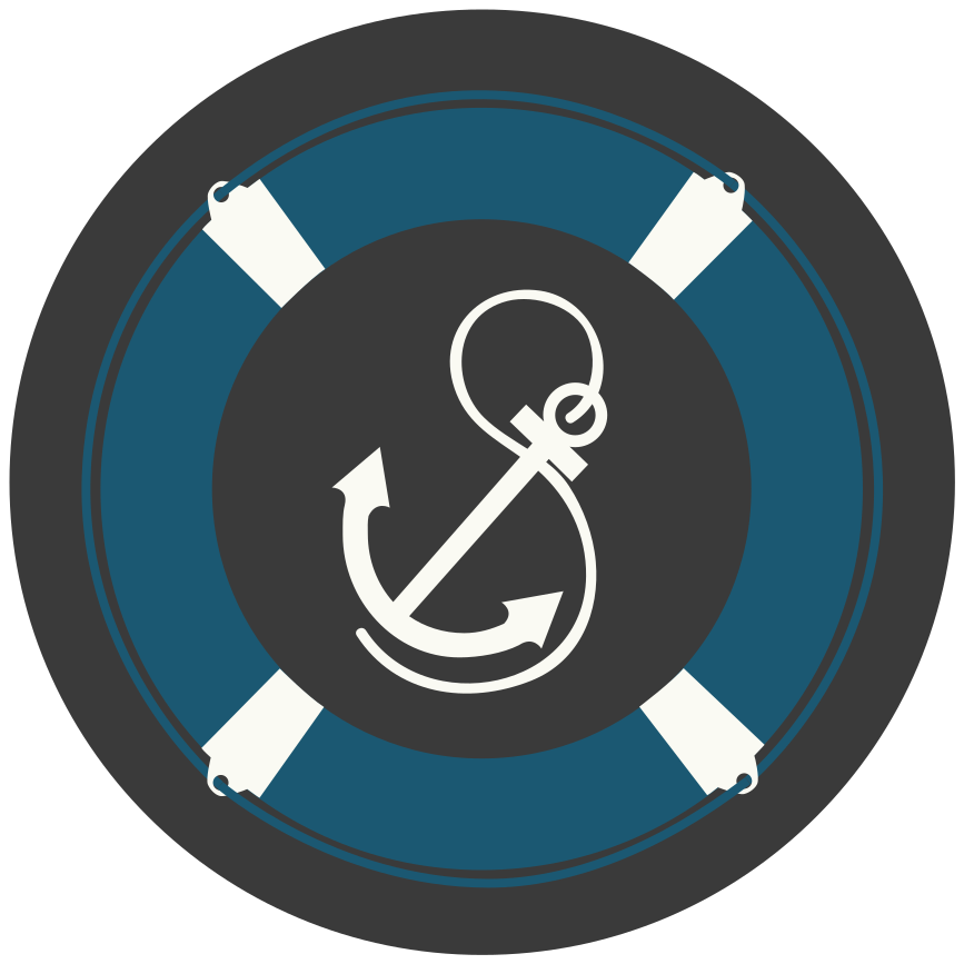 Tapis mosaique vinyle motif d'ancre nautique - TenStickers