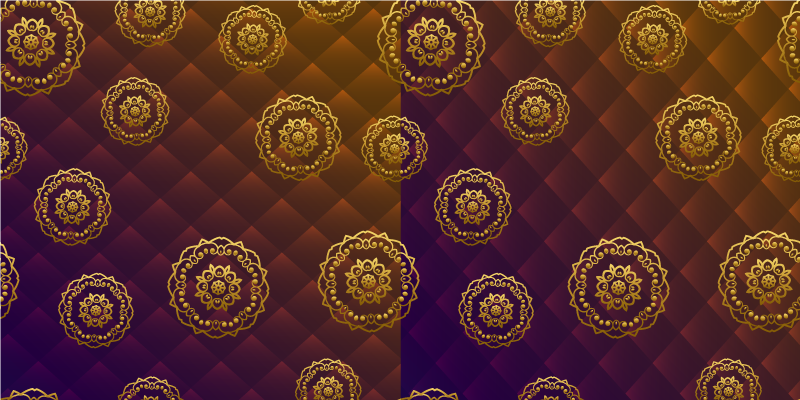 Tapis vinyle mandala motif superposé - TenStickers