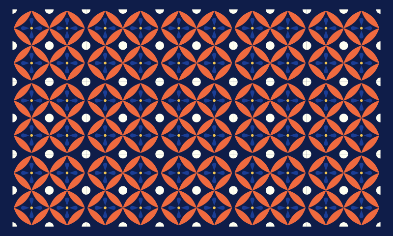 Tapis vinyle mosaique Carreaux de textures bleu foncé - TenStickers