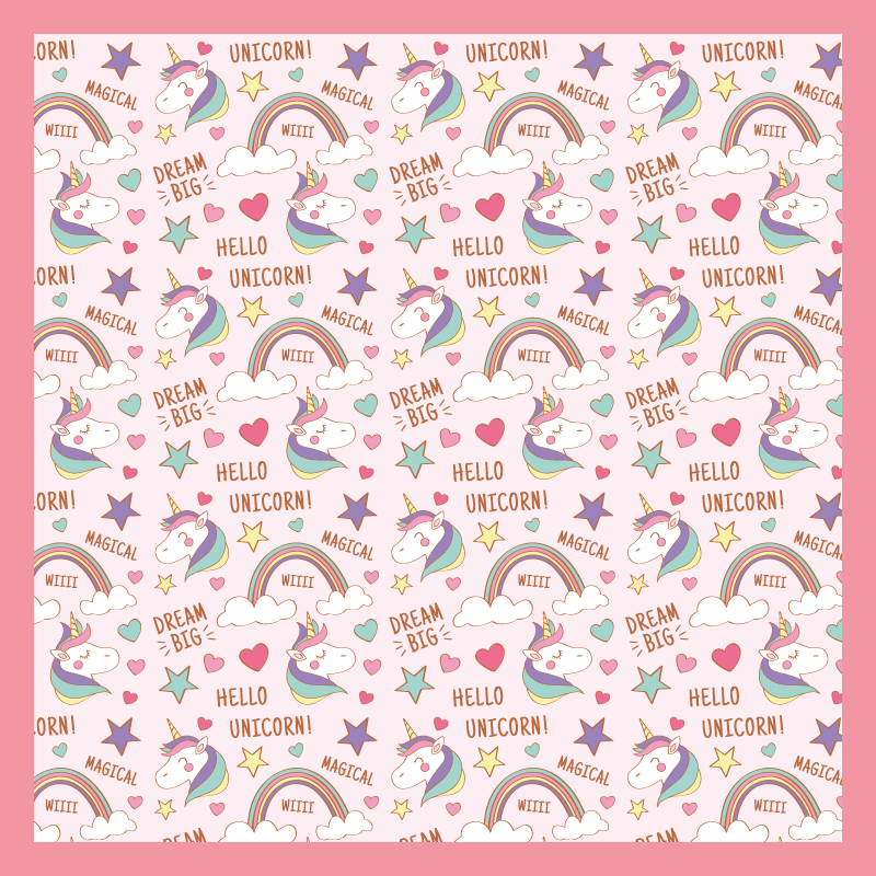 Tapis vinyle bébé motif licorne magique - TenStickers