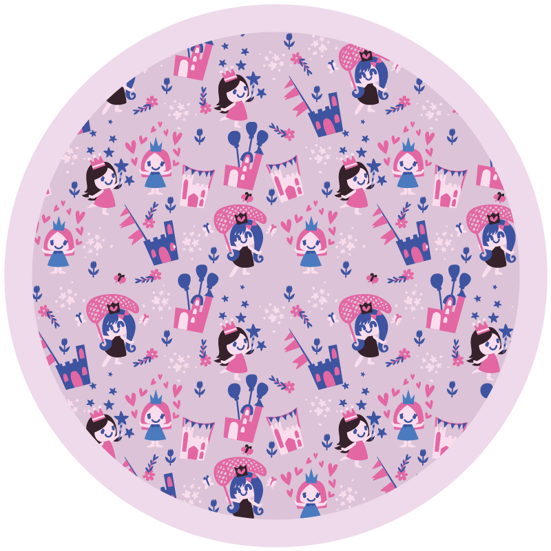 Tapis vinyle pour enfants cercle de conte de fées - TenStickers