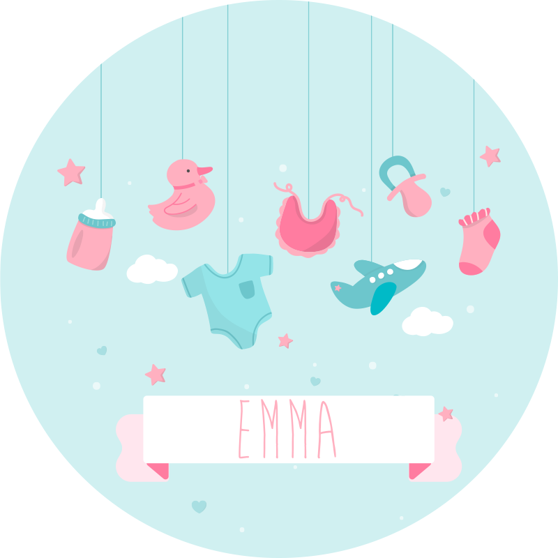 Tapis vinyle bébé chambre d'enfant personnalisée - TenStickers