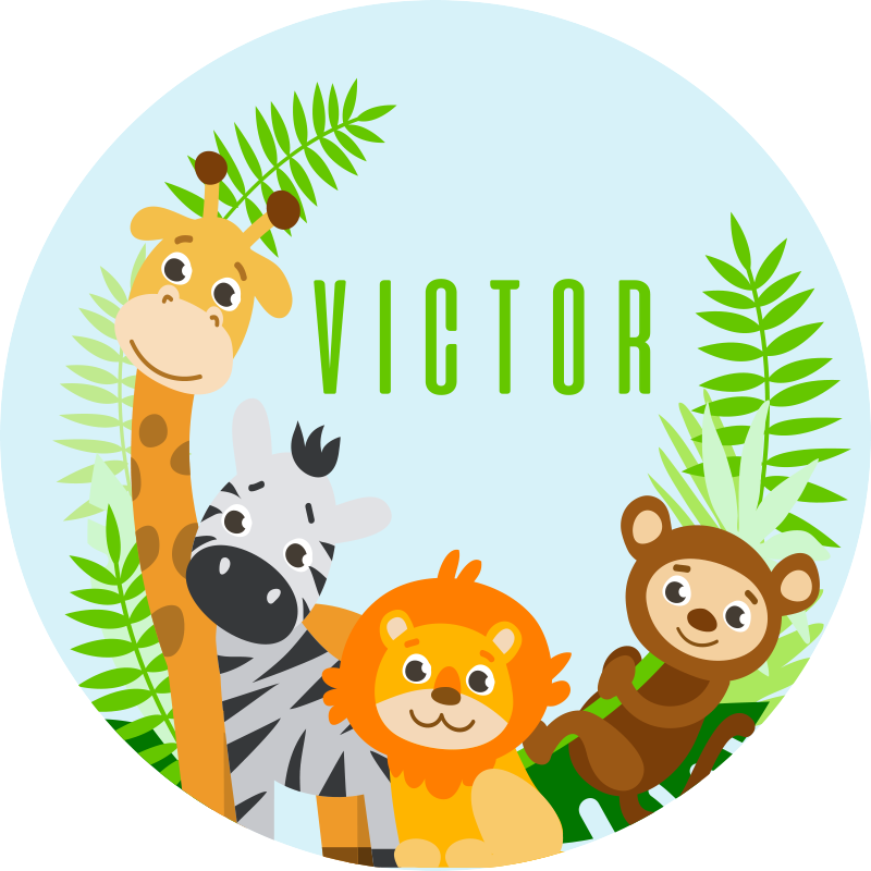 Tapis vinyle personnalisé safari personnalisable - TenStickers