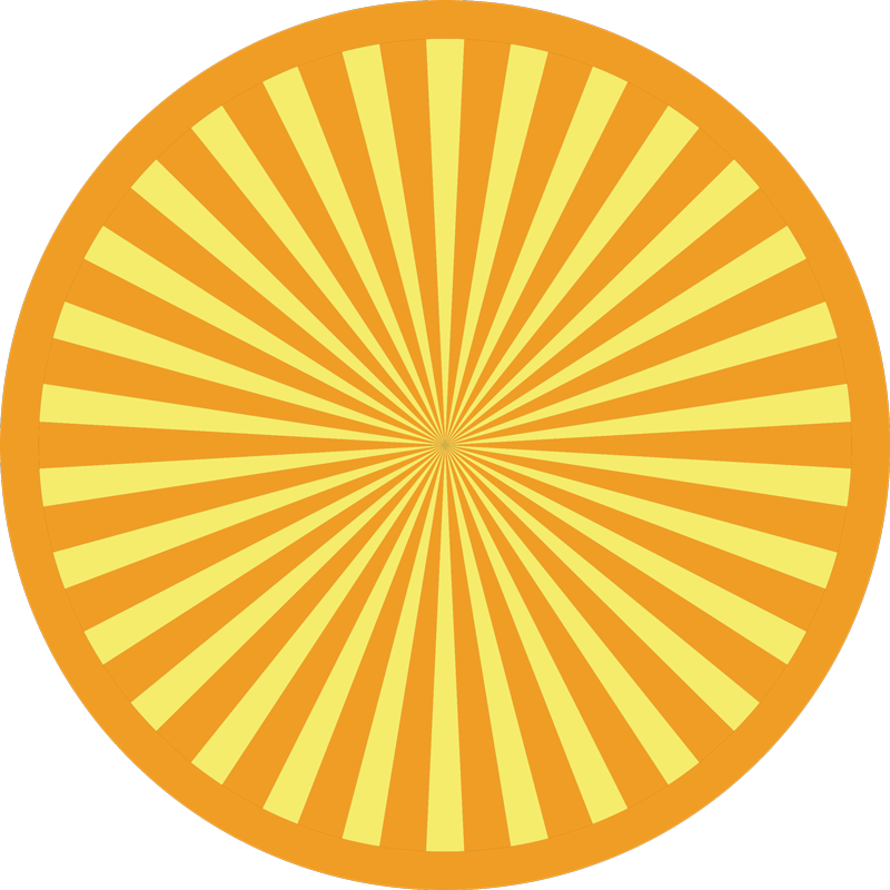 Tapis vinyle rayures réseau circulaire sunburst - TenStickers