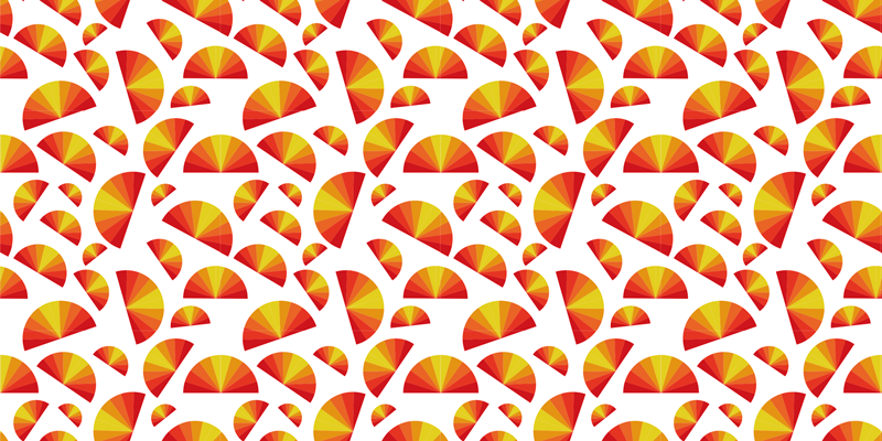 Tapis vinyle géométrique tableau de motifs circulaires - TenStickers